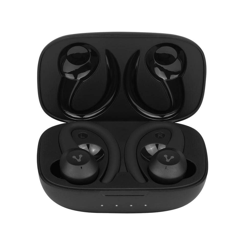 Audífonos Vorago ESB-500-PLUS Bluetooth 5.0 TWS Manos Libres Estuche Carga Color Negro