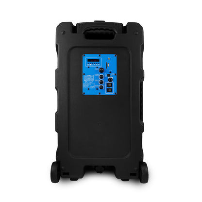 Bafle Vorago KSP-502 15" Bluetooth TWS Recargable Micrófono Alámbrico Color Negro