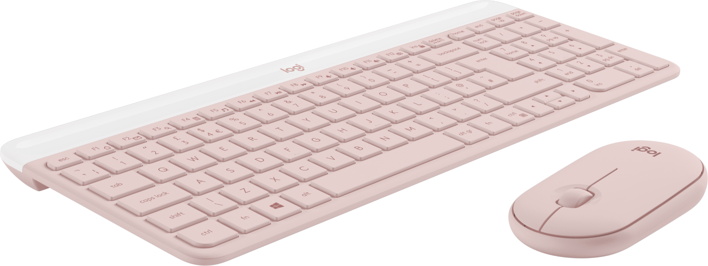 Teclado y mouse inalambrico MK470 Logitech color rosa – Venpli