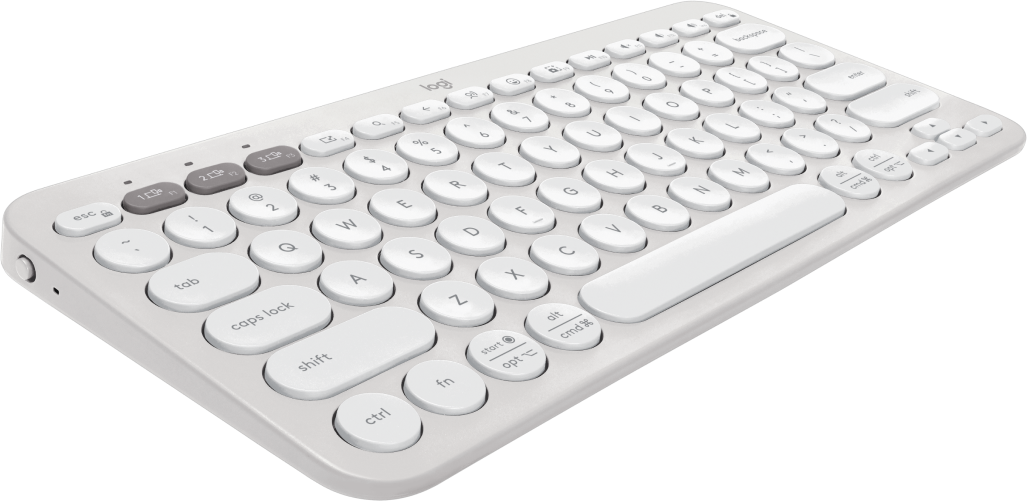 Teclado Bluetooth Logitech Pebble Keys 2 K380S Emparejamiento Multidispositivo Inalámbrico Color Blanco