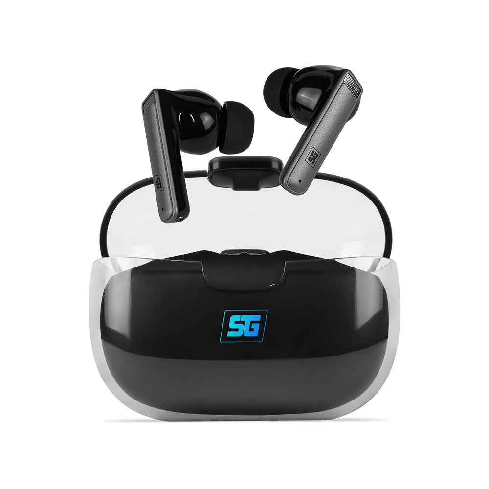 Audífonos Vorago Start The Game ESB-301-PRO Bluetooth TWS Touch Estuche de Carga LED Color Negro