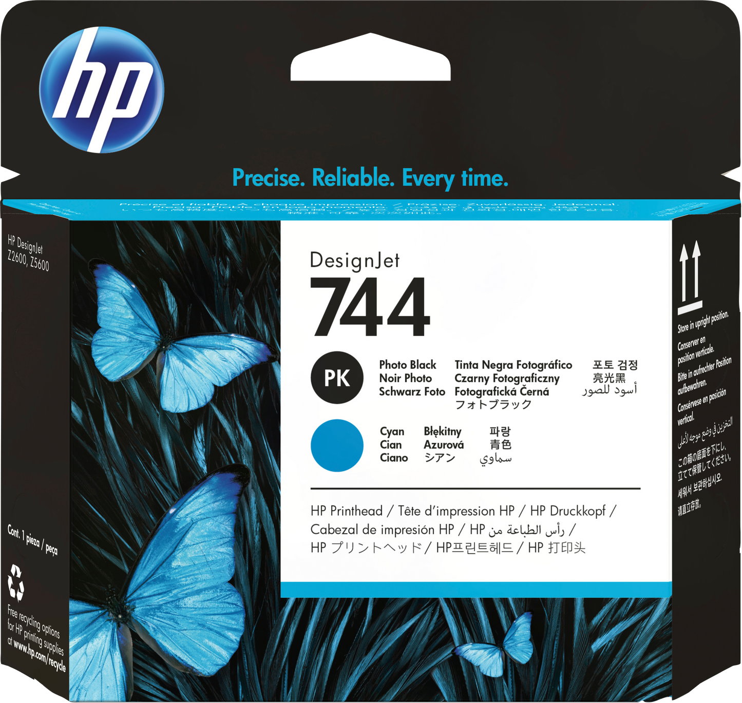 Cabezal hp lf 744 designjet negro foto/cian