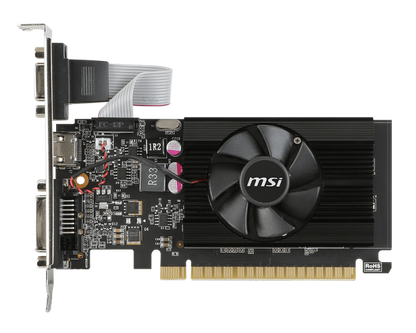 Tarjeta Gráfica MSI NVIDIA GeForce GT710 2GB DDR3 PCIe HDMI/DVI/VGA Bajo Perfil