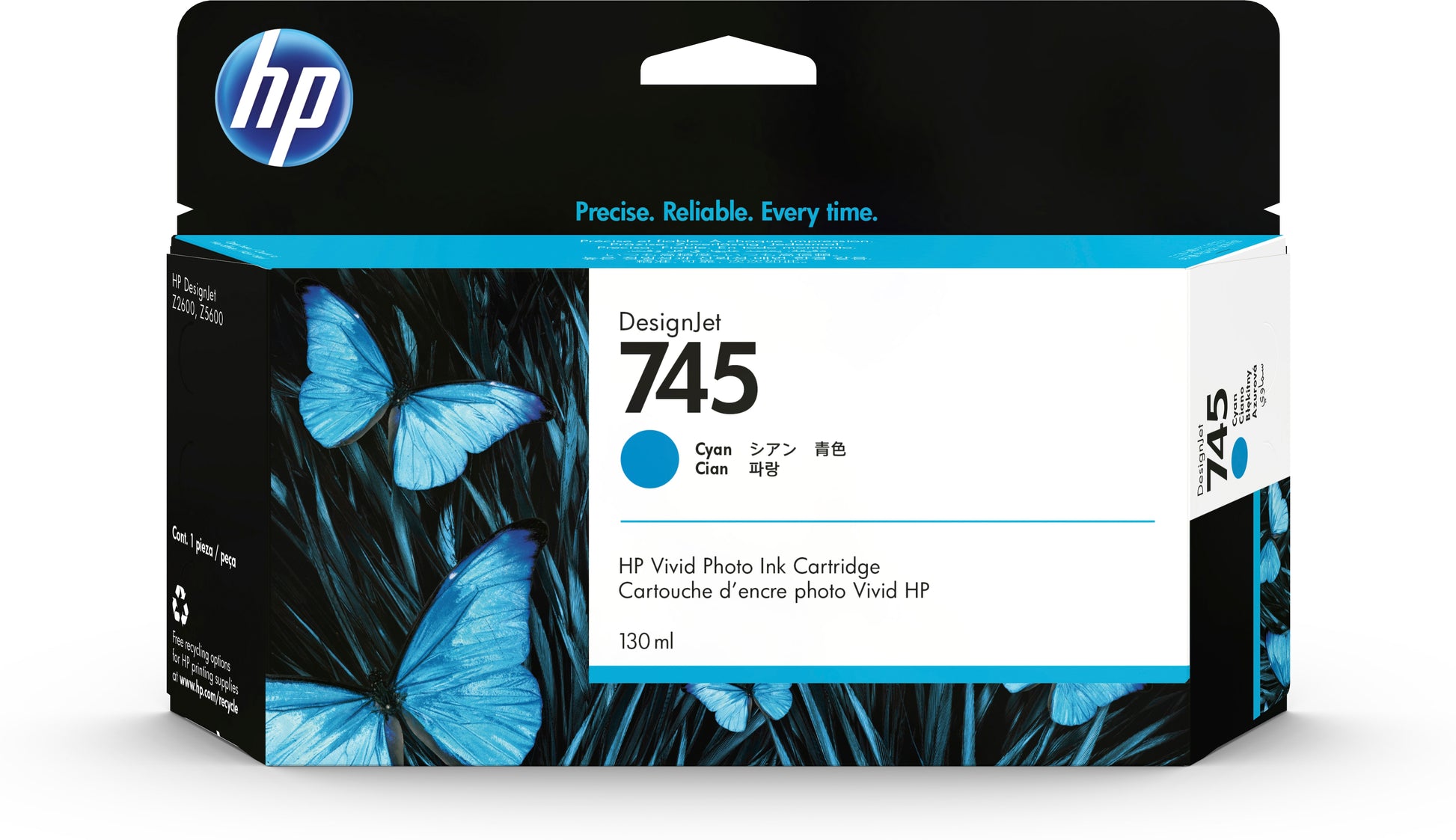 Tinta hp lf 745 cian 130ml