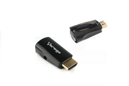 Convertidor Vorago ADP-208 HDMI a VGA con Mini y Micro a HDMI Color Negro