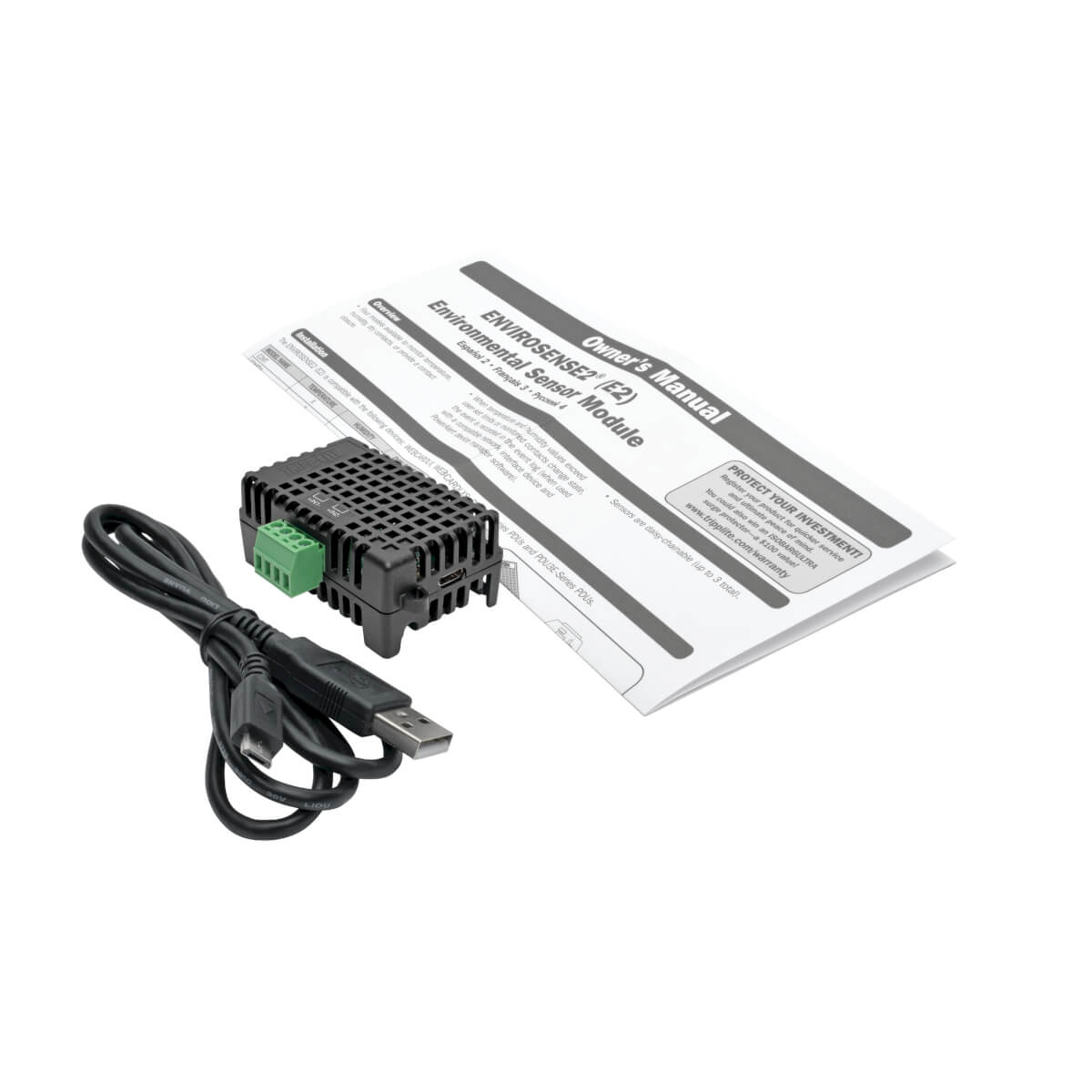 Módulo Tripp Lite Sensor Ambiental EnviroSense2 (E2) Temperatura/Humedad/Entradas Digitales