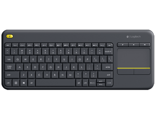 Teclado Logitech K400 Plus Inalámbrico C/TouchPad Color Negro