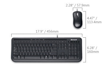 Kit microsoft teclado y mouse modelo 600 alambrico