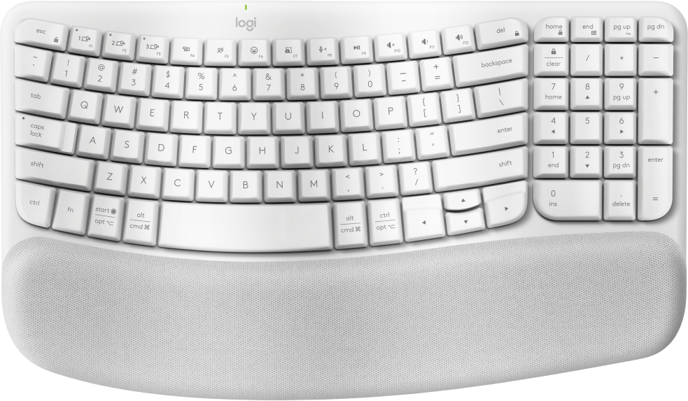 Teclado inalambrico Logitech Wave Keys color blanco