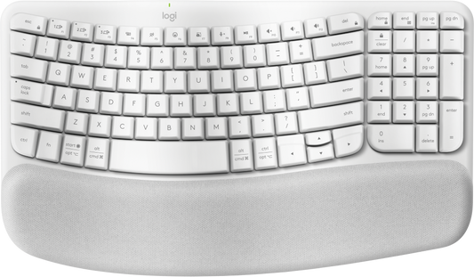 Teclado inalambrico Logitech Wave Keys color blanco