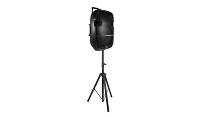 Bocina Bafle Vorago Karaoke KSP-500 15" Bluetooth TWS 2 Micrófonos Color Negro