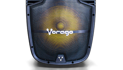 Bocina Bafle Vorago Karaoke KSP-500 15" Bluetooth TWS 2 Micrófonos Color Negro