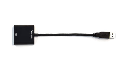 Convertidor Vorago ADP-200 USB 3.0 a VGA FHD Color Negro