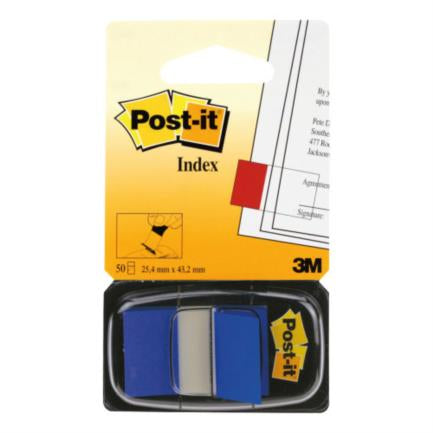 Banderitas 3M 680 Post It Azul 12 Piezas c/50 Hojas c/u