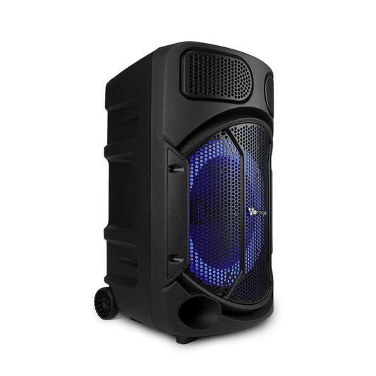 Bafle Vorago KSP-502 15" Bluetooth TWS Recargable Micrófono Alámbrico Color Negro