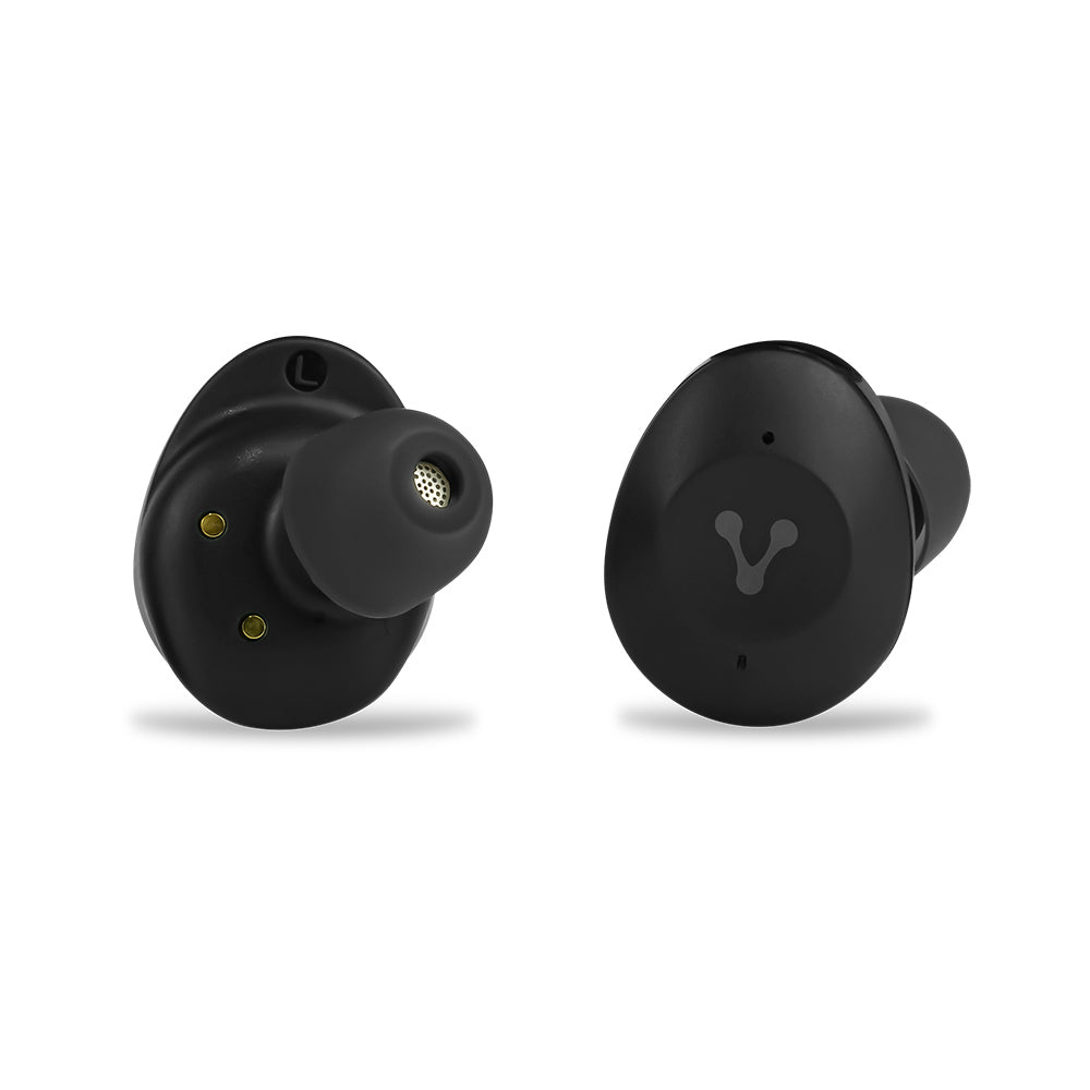 Audífonos Vorago ESB-500-PLUS Bluetooth 5.0 TWS Manos Libres Estuche Carga Color Negro