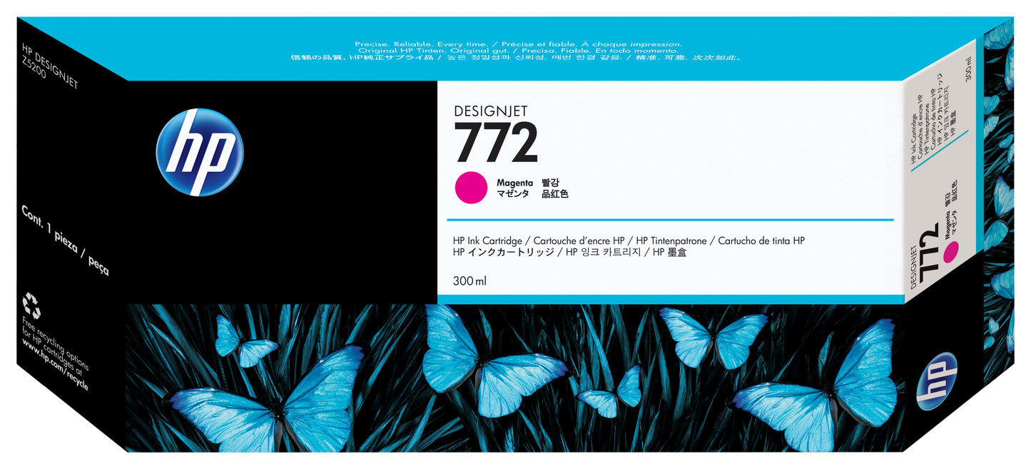 Tinta hp lf 772 magenta designjet z5200 300ml