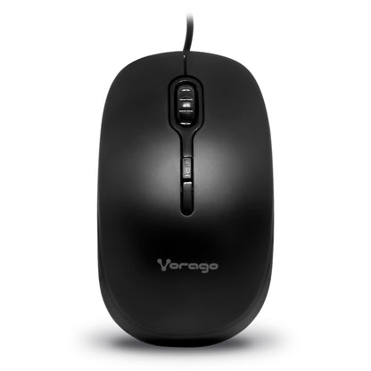 Mouse Vorago MO-100 Óptico Alámbrico USB 800/1200dpi Color Negro