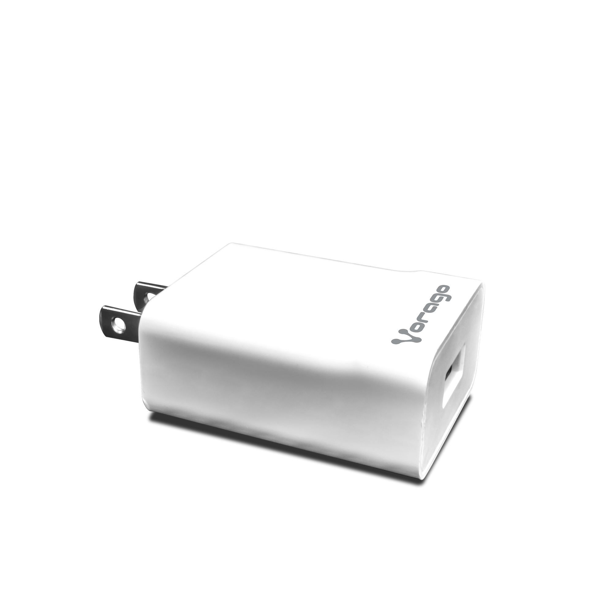 Cargador Vorago AU-302 Pared Carga Rápida 2.4A USB Color Blanco