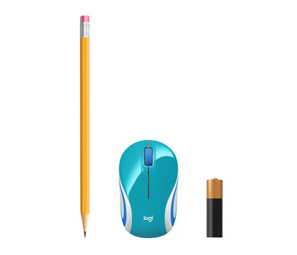 Mouse Logitech M187 Mini Inalámbrico 1000 dpi Color Verde Azulado
