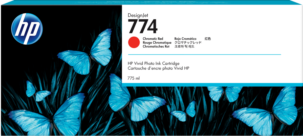 Tinta HP HP DesignJet 774 Capacidad Estándar 775ml Color Rojo Cromático