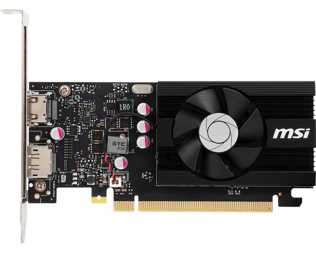 Tarjeta Gráfica MSI NVIDIA GeForce GT1030 2GB OC DDR4 PCIe HDMI/DP Bajo Perfil