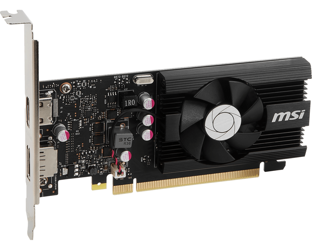 Tarjeta Gráfica MSI NVIDIA GeForce GT1030 2GB OC DDR4 PCIe HDMI/DP Bajo Perfil