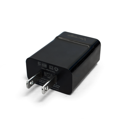 Cargador Vorago AU-302 Pared Carga Rápida 2.4A USB Color Negro