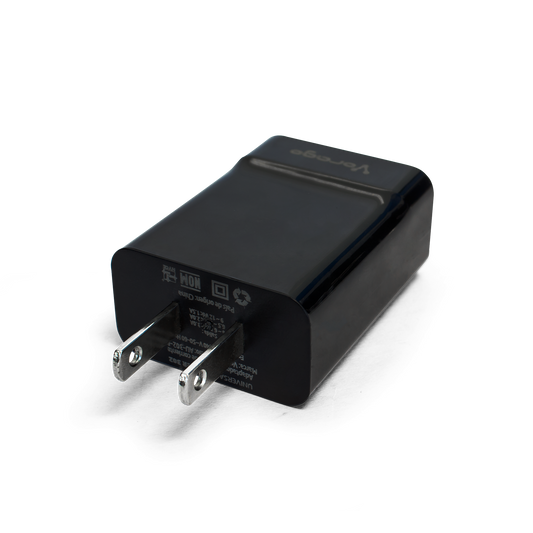 Cargador Vorago AU-302 Pared Carga Rápida 2.4A USB Color Negro
