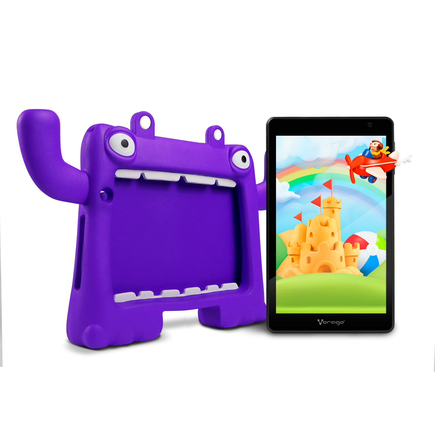 Tablet Vorago PAD-8-KIDS 8"Quadcore 64GB Ram 4GB 2MP/5MP Android 13 Funda Morada