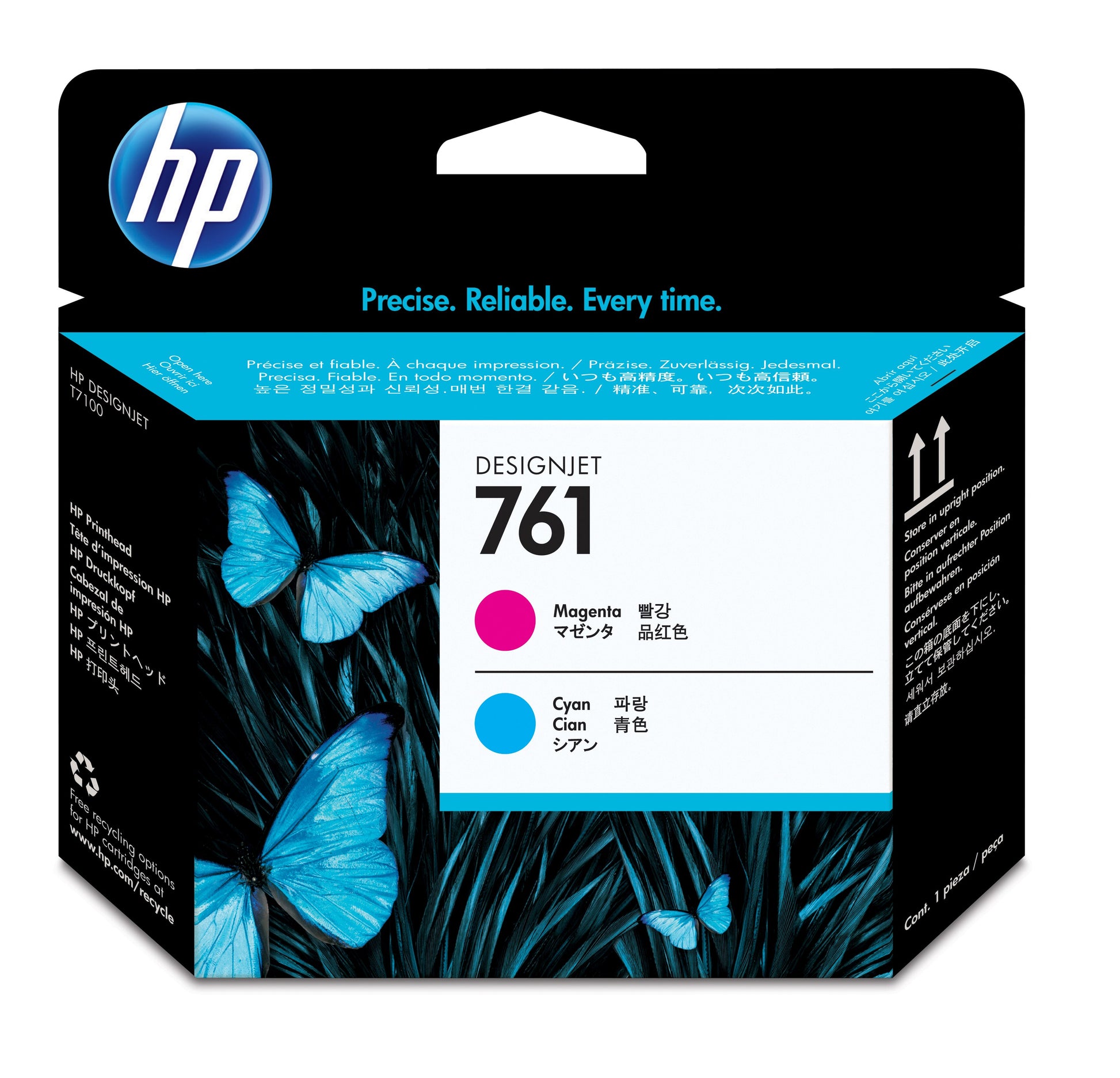 Cabezal hp lf 761 cyan/magenta t7100 400ml
