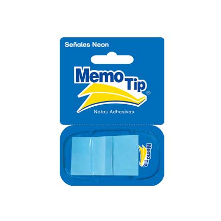 Banderitas janel senales memo tip azul c/desp pet 23x45mm