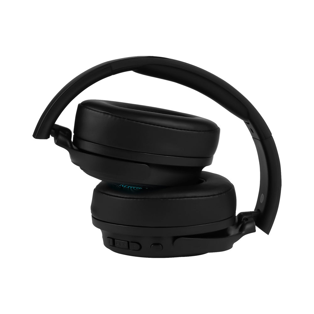 Diadema Vorago Start The Game HPB-401-LED Bluetooth Manos Libres 3.5mm Plegables Color Negro