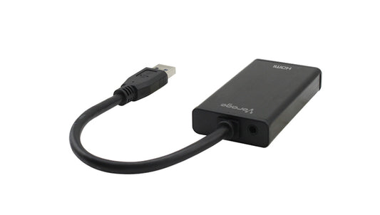 Adaptador Vorago ADP-204 USB 3.0 A HDMI Salida Aduio 3.5mm Color Negro