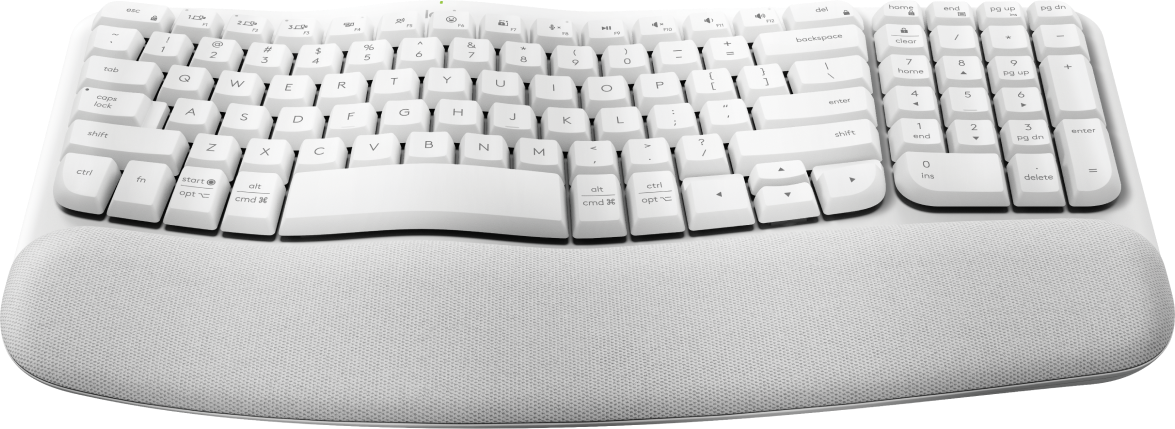 Teclado inalambrico Logitech Wave Keys color blanco