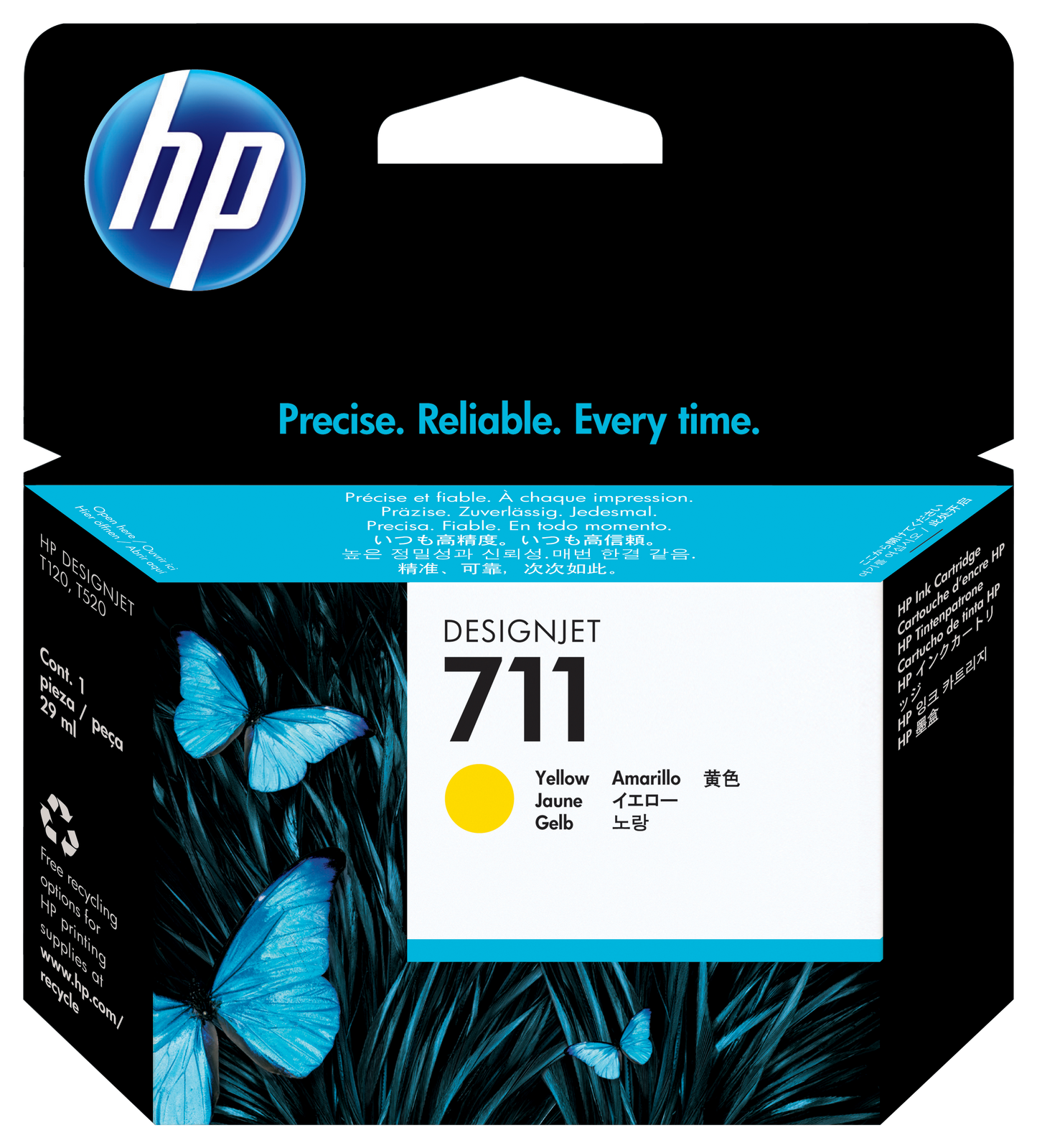 Tinta hp lf 711 amarillo 29ml designjet