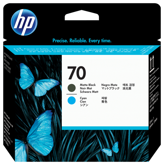Cabezal HP 70 Color Negro Mate-Cian