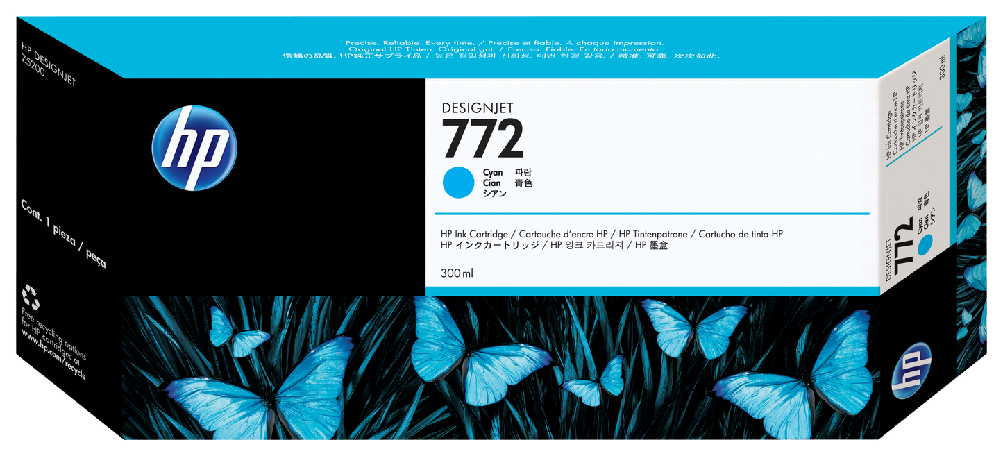 Tinta hp lf 772 cyan designjet z5200 300ml