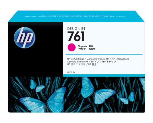 Tinta hp lf 761 magenta t7100 designjet 400ml