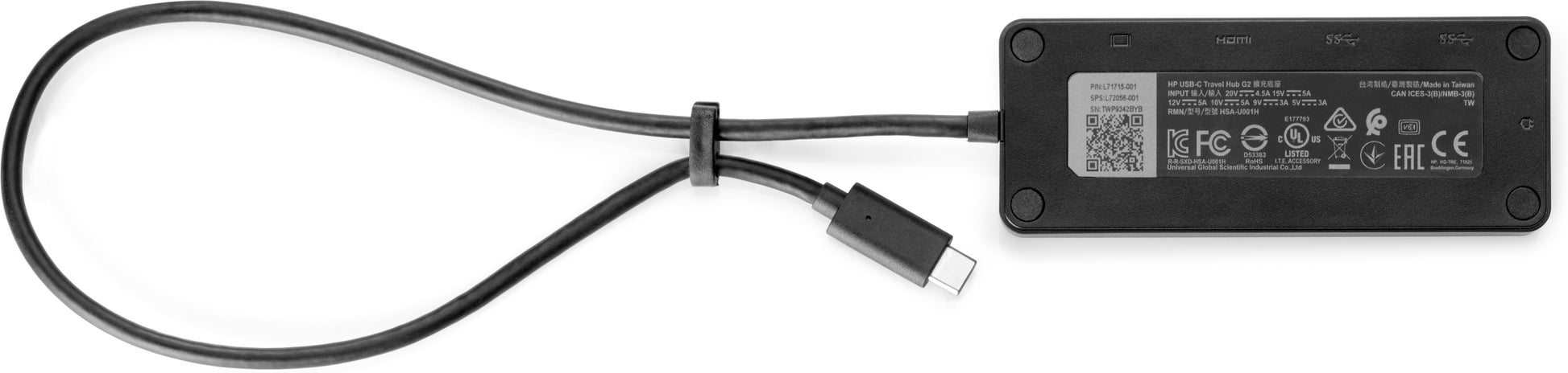 Adaptador HP USB-C Travel Hub G2 Color Negro