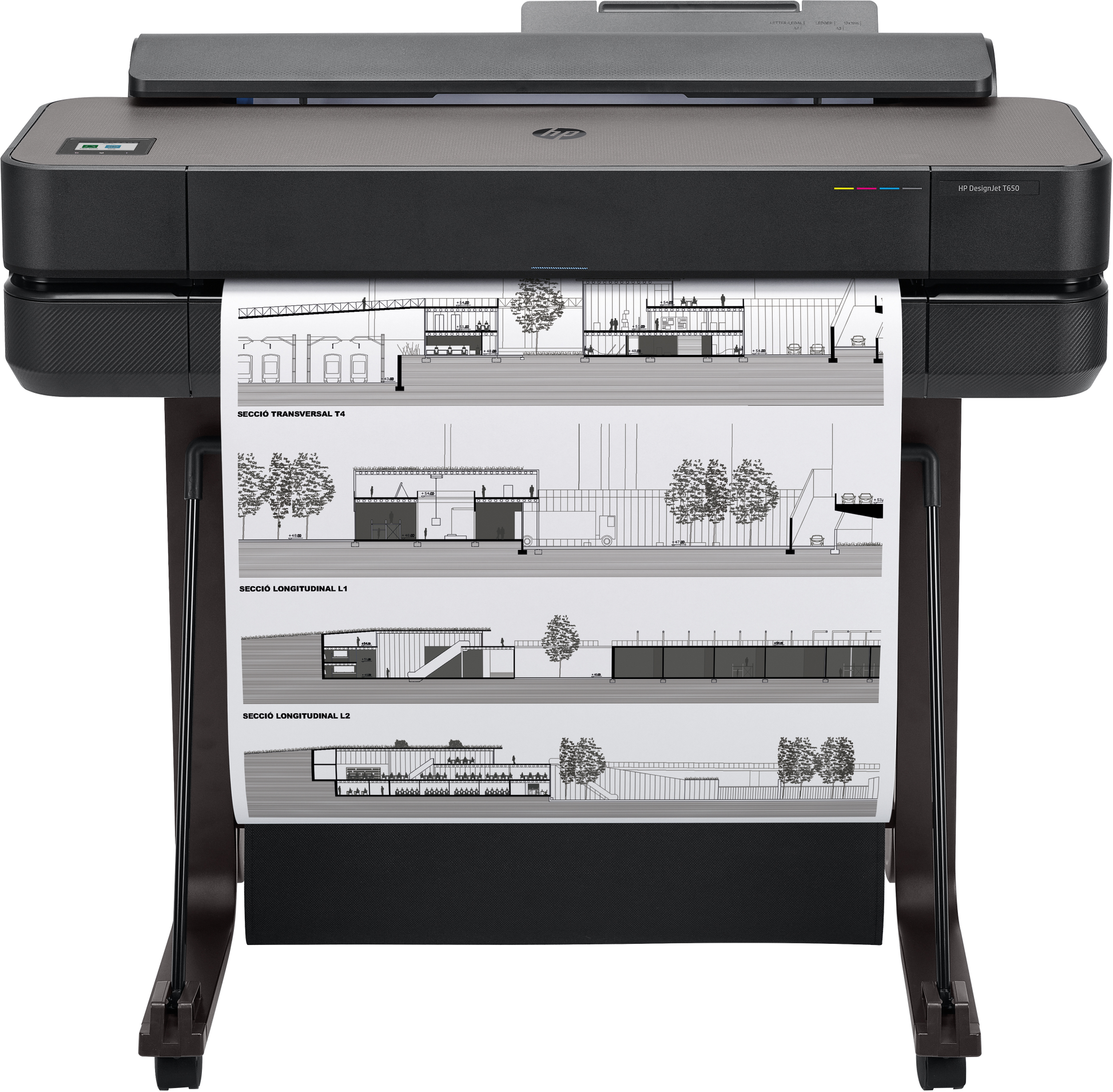 Plotter HP DesignJet T650 Inyección Térmica de Tinta 24" Resolución 2400x1200 dpi