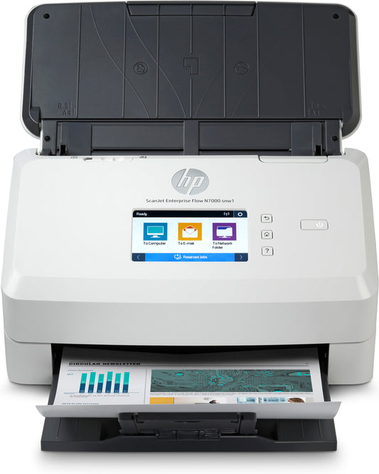 Escáner HP ScanJet Enterprise Flow N7000 snw1 ADF Resolución 600 dpi
