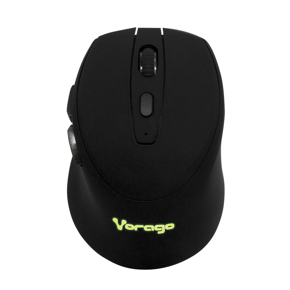 Mouse Vorago MO-306 Inalámbrico Iluminado 2400 dpi Recargable Color Negro