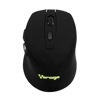 Mouse Vorago MO-306 Inalámbrico Iluminado 2400 dpi Recargable Color Negro