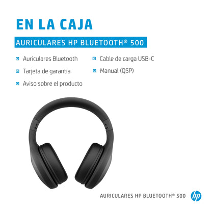 Audífonos HP Headset 500 Bluetooth Color Negro