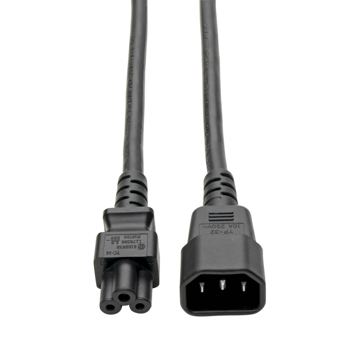 Cable Tripp Lite Adaptador Alimentación para Laptop C14 a C5 - 2.5A 250V 18 AWG 1.83m Color Negro
