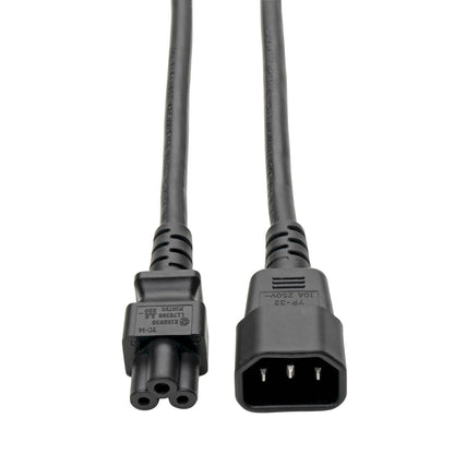 Cable Tripp Lite Adaptador Alimentación para Laptop C14 a C5 - 2.5A 250V 18 AWG 1.83m Color Negro