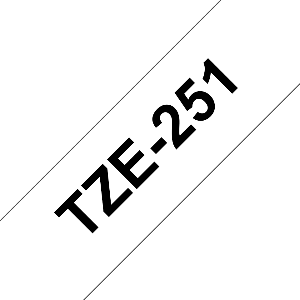 Cinta Brother Tz-251 Negro/Blanco 24mm Pt330/530