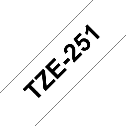 Cinta Brother Tz-251 Negro/Blanco 24mm Pt330/530