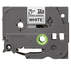 Cinta Brother Tzes241 Negro Sobre Blanco 18 Mm Extra Resiste